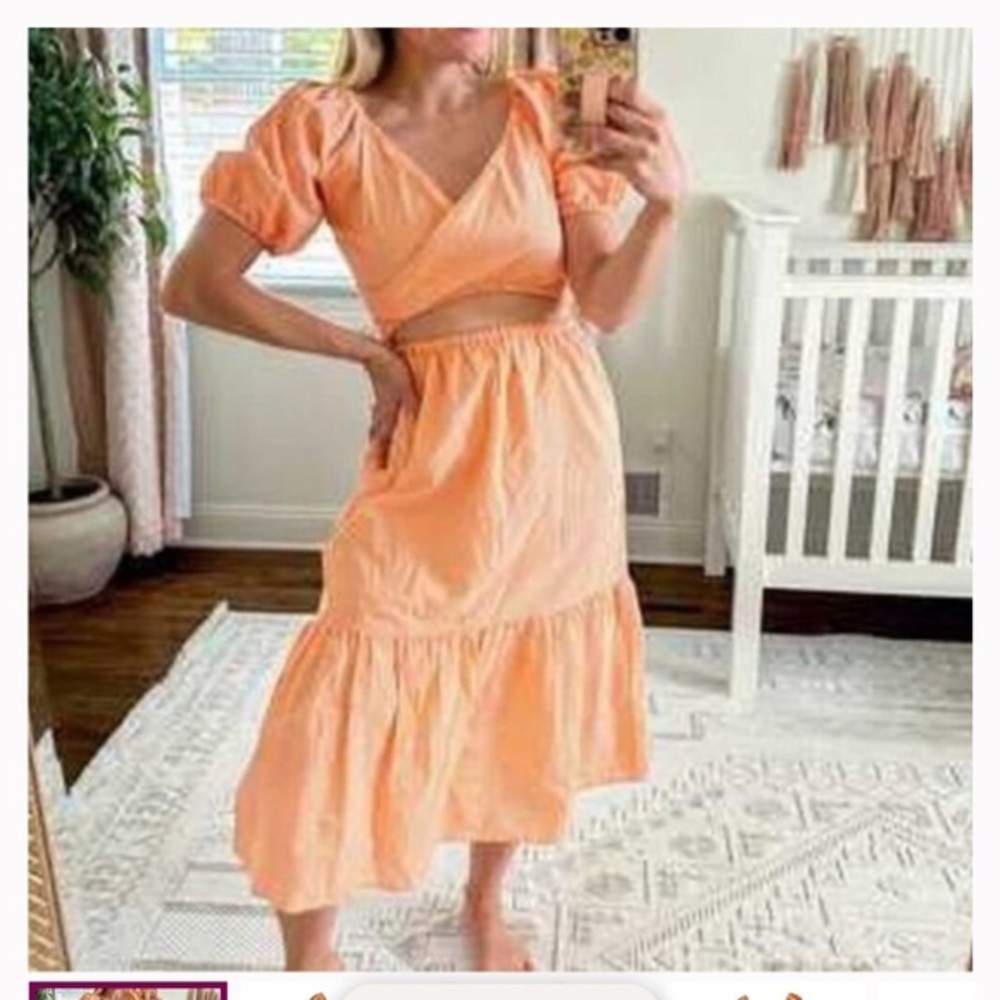Sin & Sam Orange Dress